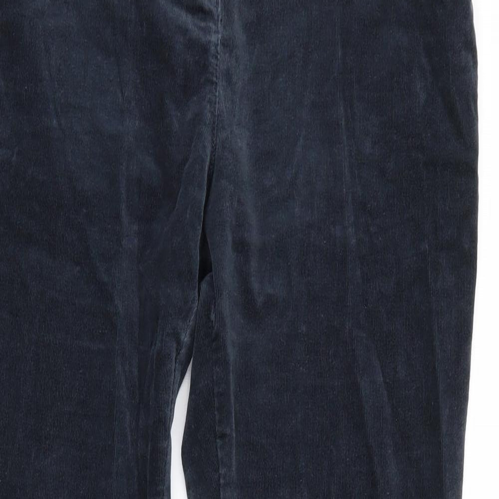 Marks and Spencer Womens Blue   Trousers  Size 12 L29 in - Very fine cord Bootcut