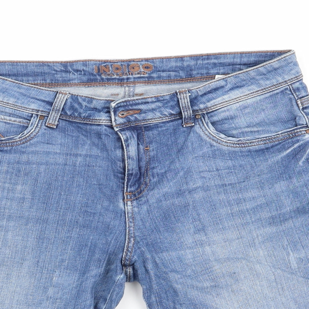 Indigo Womens Blue  Denim Bermuda Shorts Size 12 - Soft feel Knee length