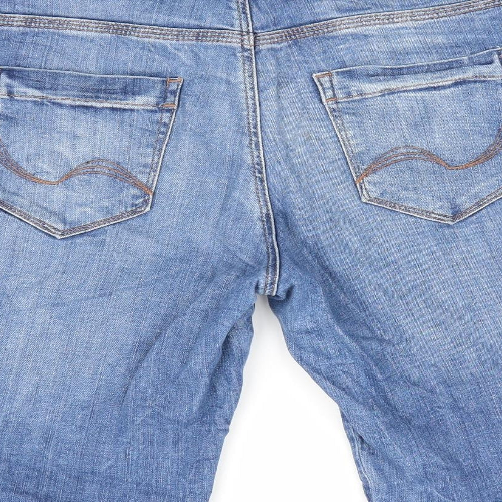 Indigo Womens Blue  Denim Bermuda Shorts Size 12 - Soft feel Knee length