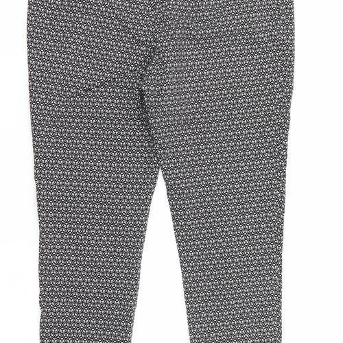 Atmosphere Womens Black Argyle/Diamond  Jegging Trousers Size 18 L26.5 in - Side Zip