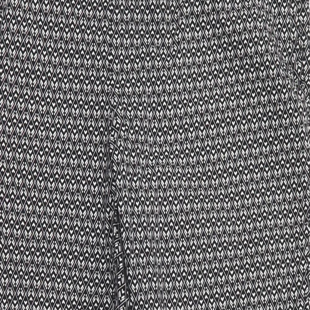 Atmosphere Womens Black Argyle/Diamond  Jegging Trousers Size 18 L26.5 in - Side Zip