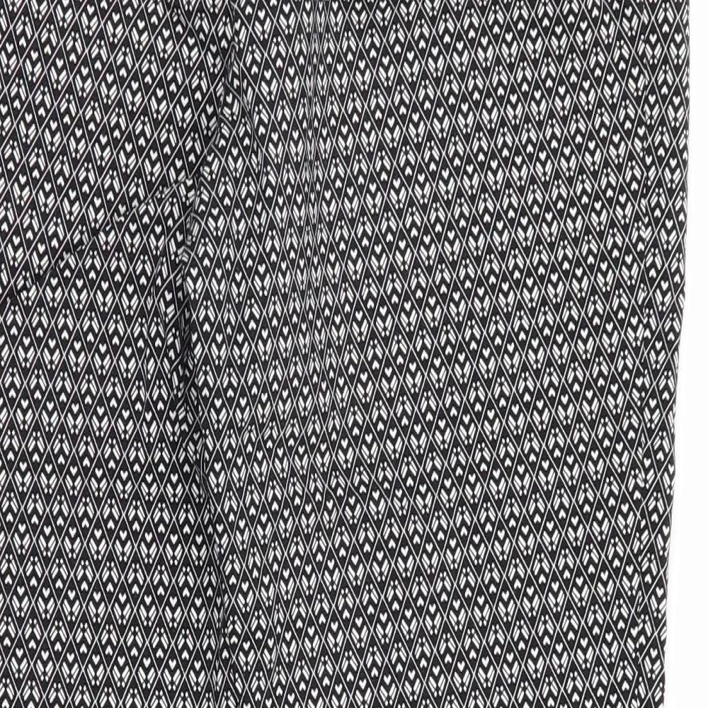 Atmosphere Womens Black Argyle/Diamond  Jegging Trousers Size 18 L26.5 in - Side Zip