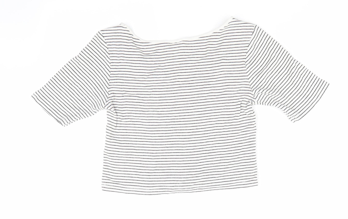 Divided Womens Black Striped  Tunic T-Shirt Size M