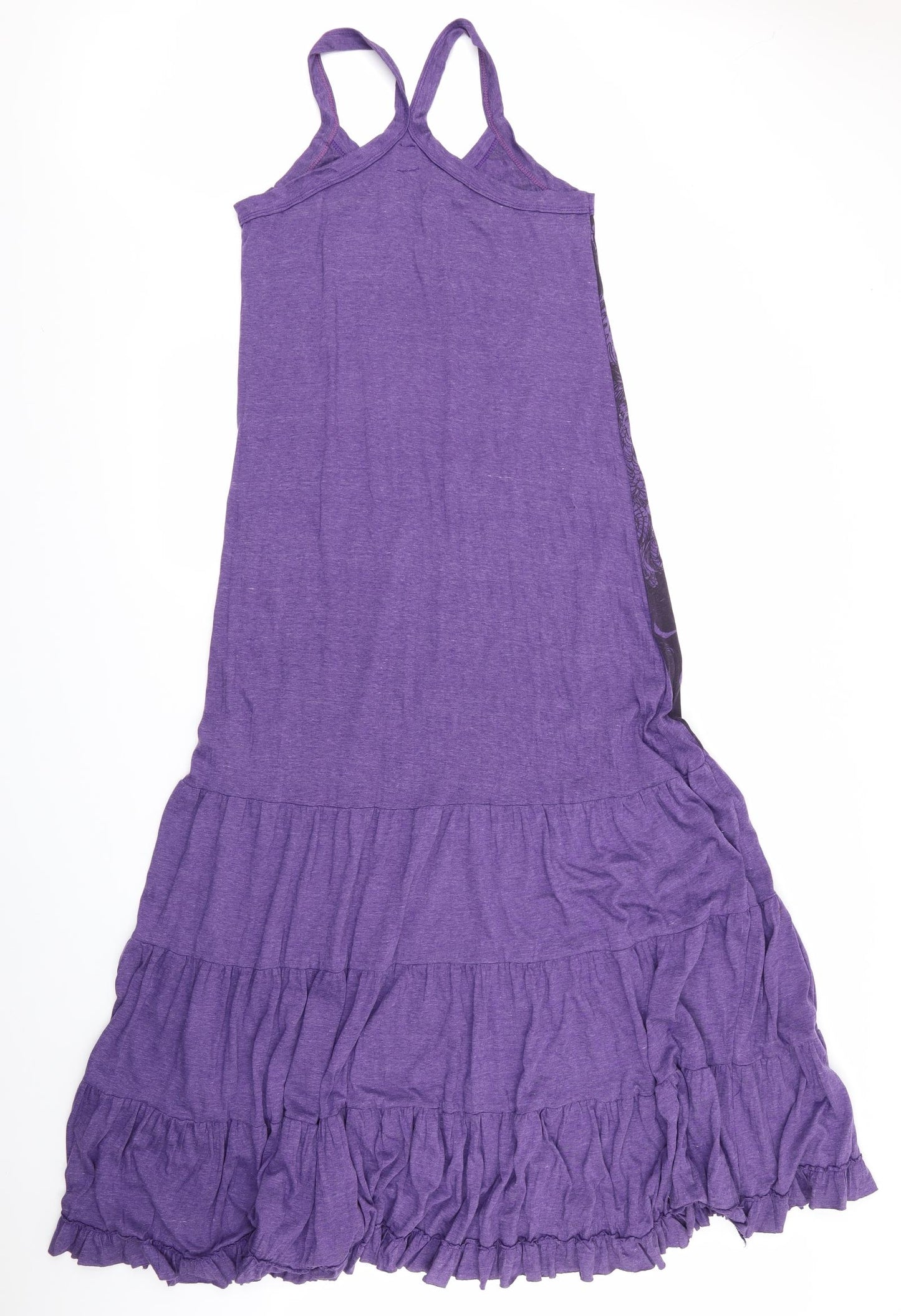Galn Galn Womens Purple   Maxi    - Woman in Flowers Graphic