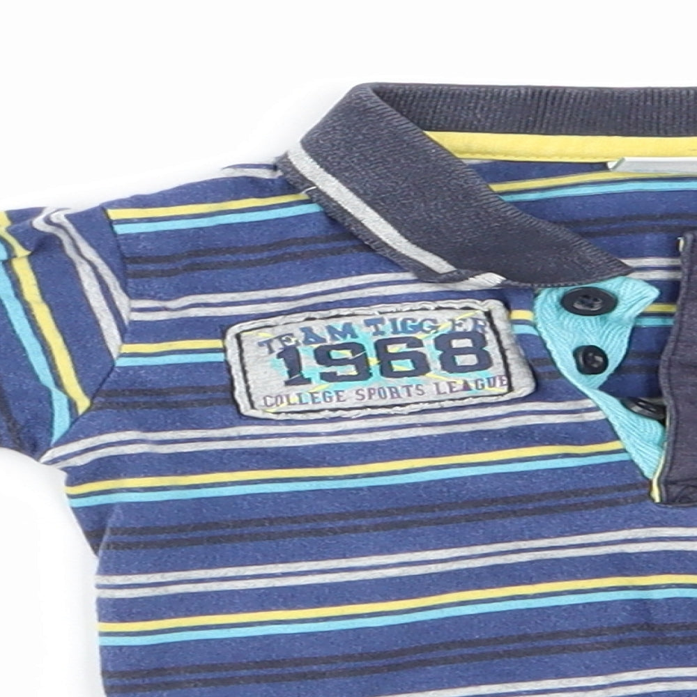 Disney by Matalan Boys Blue Striped  Basic Casual Size 9-12 Months  - Team Tigger Blue Yellow Black Grey Stripes
