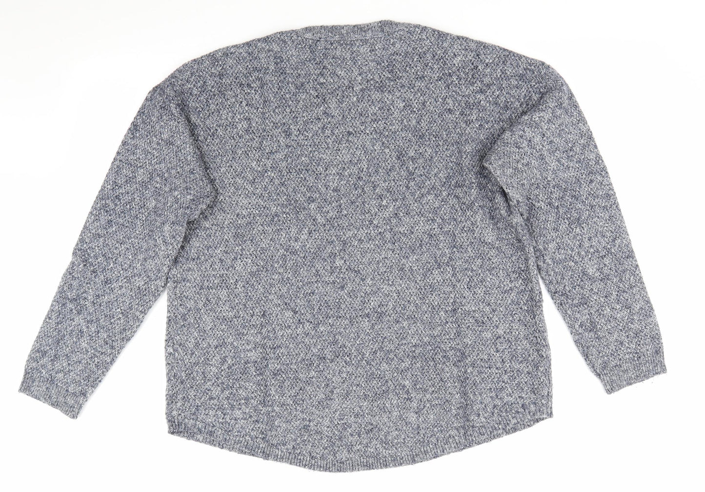 Fat Face Womens Blue   Pullover Jumper Size 14  - Blue Grey mix