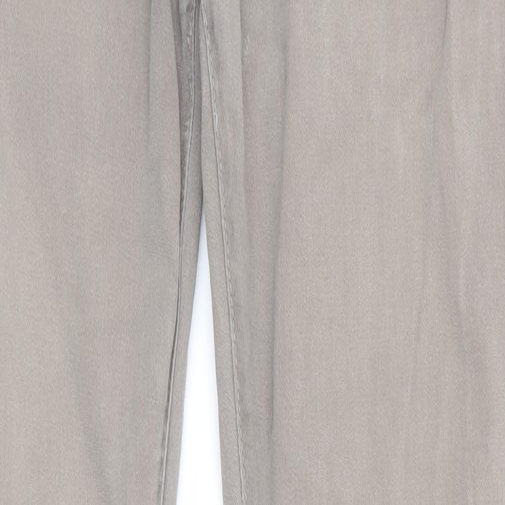 Zara Man Mens Brown  Canvas Chino Trousers Size 32 in L32 in - Taupe in Colour