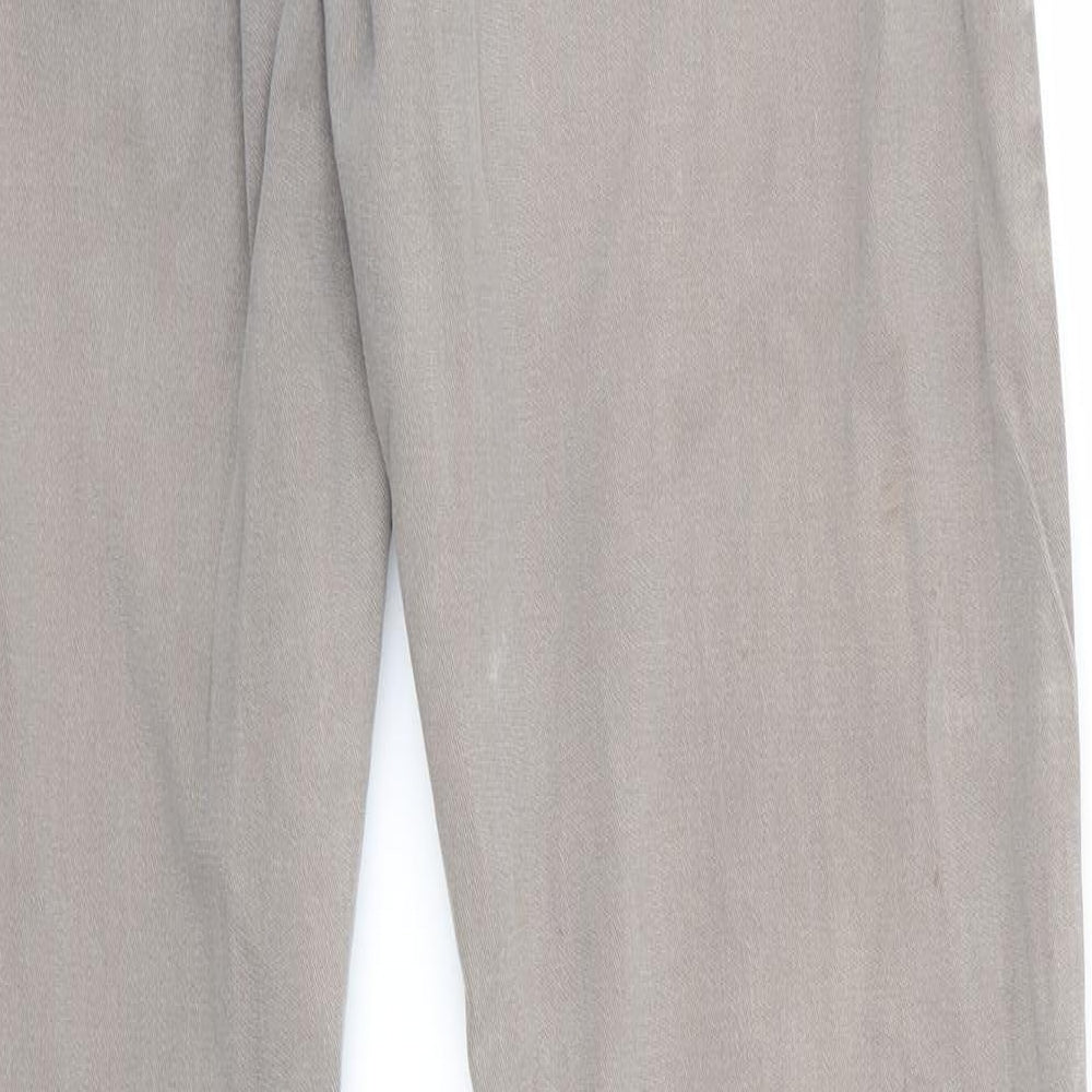 Zara Man Mens Brown  Canvas Chino Trousers Size 32 in L32 in - Taupe in Colour