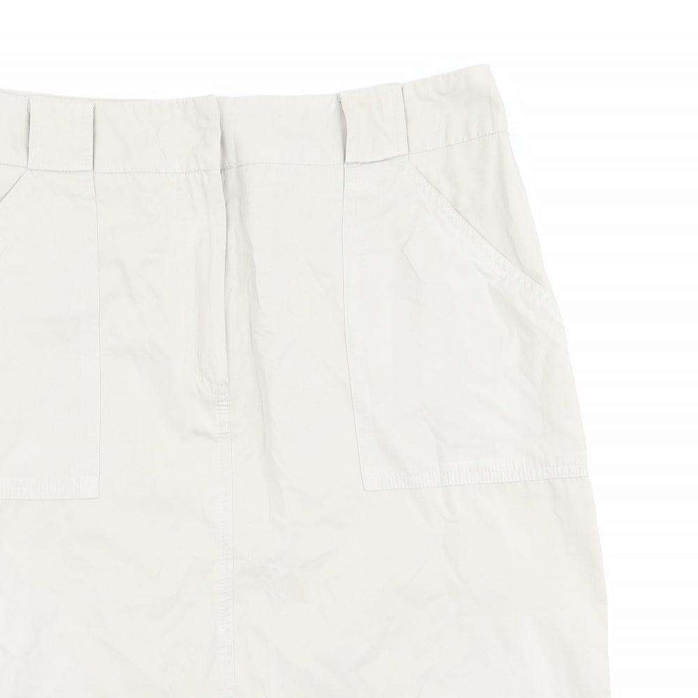 CMD Womens Green   A-Line Skirt Size 14  - Vented and buttoned Hem