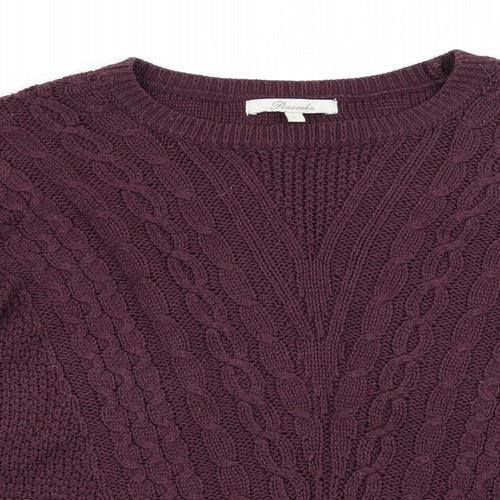 Peacocks Womens Purple   Pullover Jumper Size L  - Cable knit