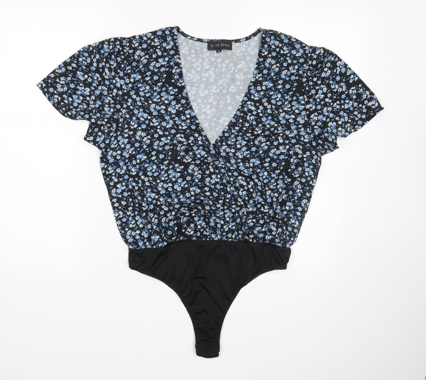In the Style Womens Multicoloured Floral  Bodysuit One-Piece Size 12