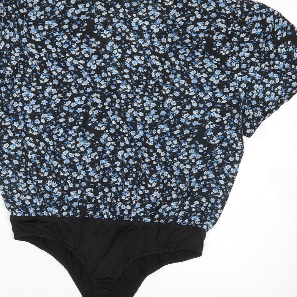 In the Style Womens Multicoloured Floral  Bodysuit One-Piece Size 12