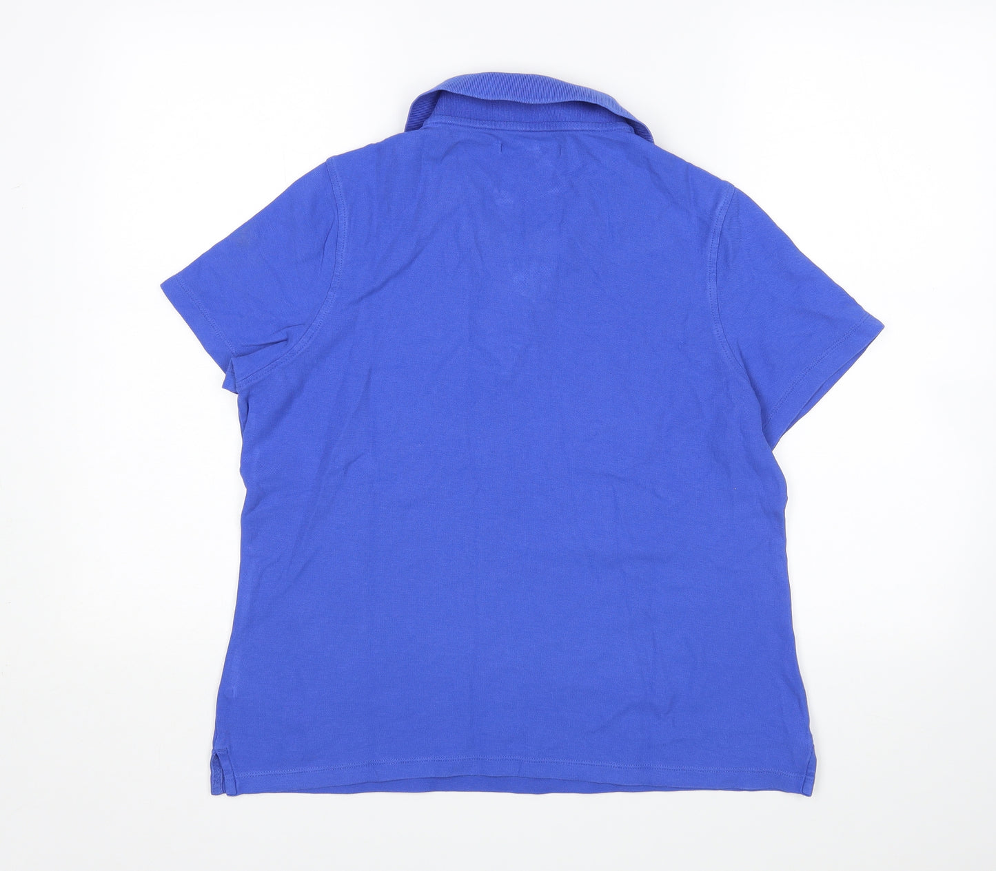 M&S Womens Blue   Basic Polo Size 14