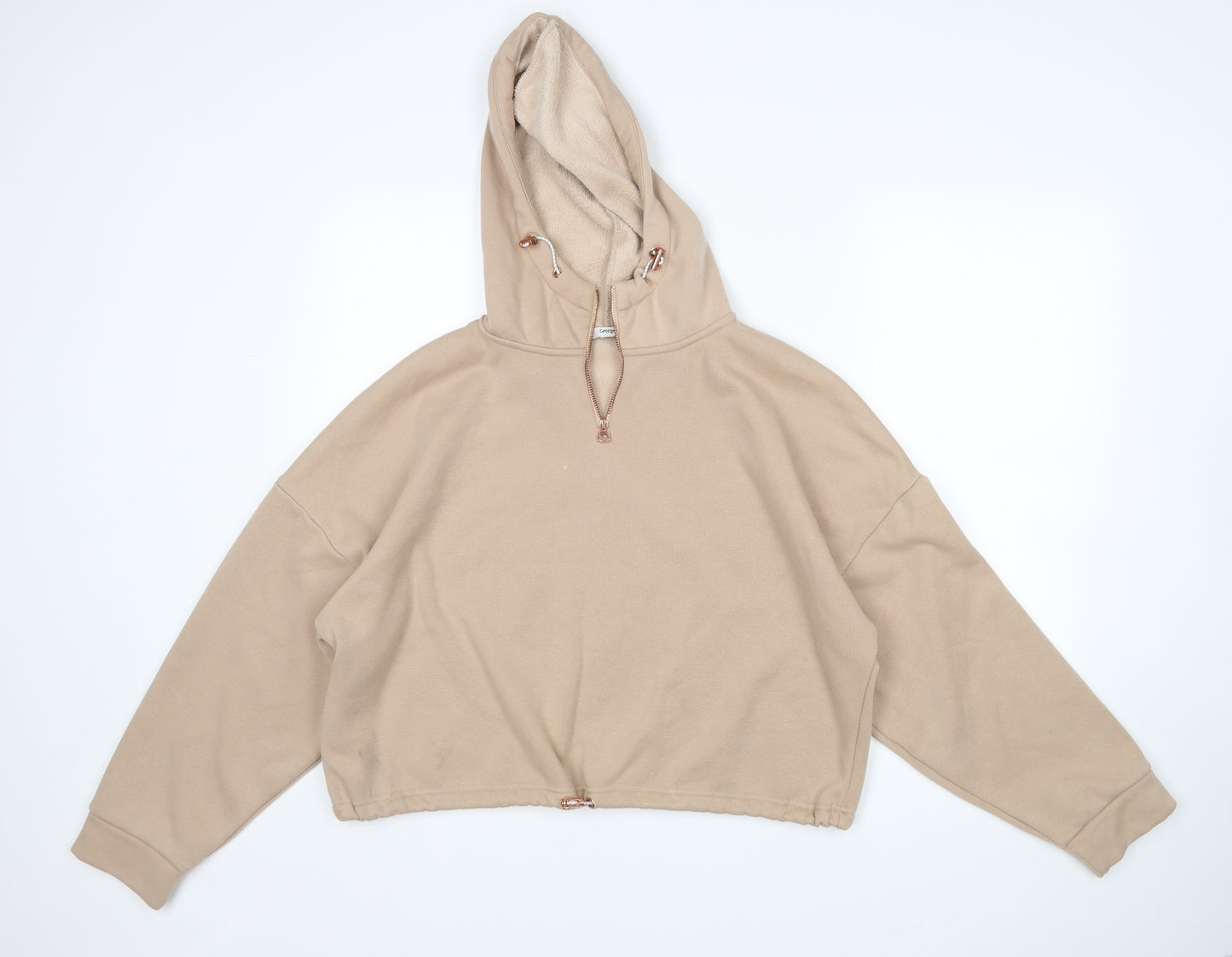 George Womens Beige   Pullover Hoodie Size L