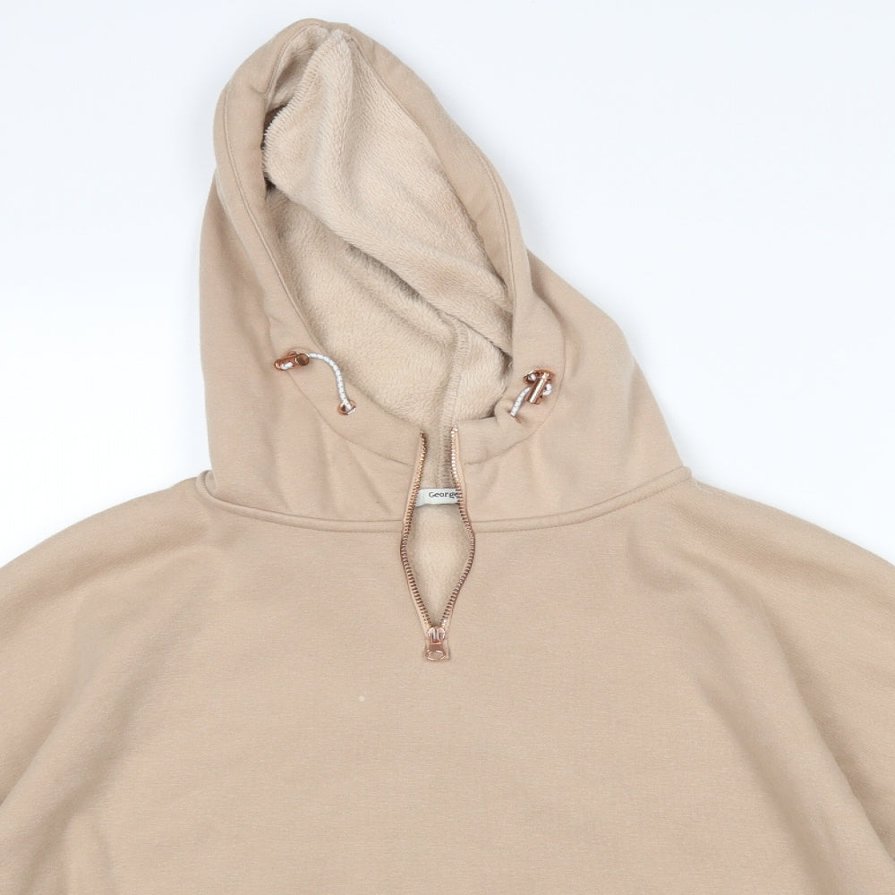 George Womens Beige   Pullover Hoodie Size L