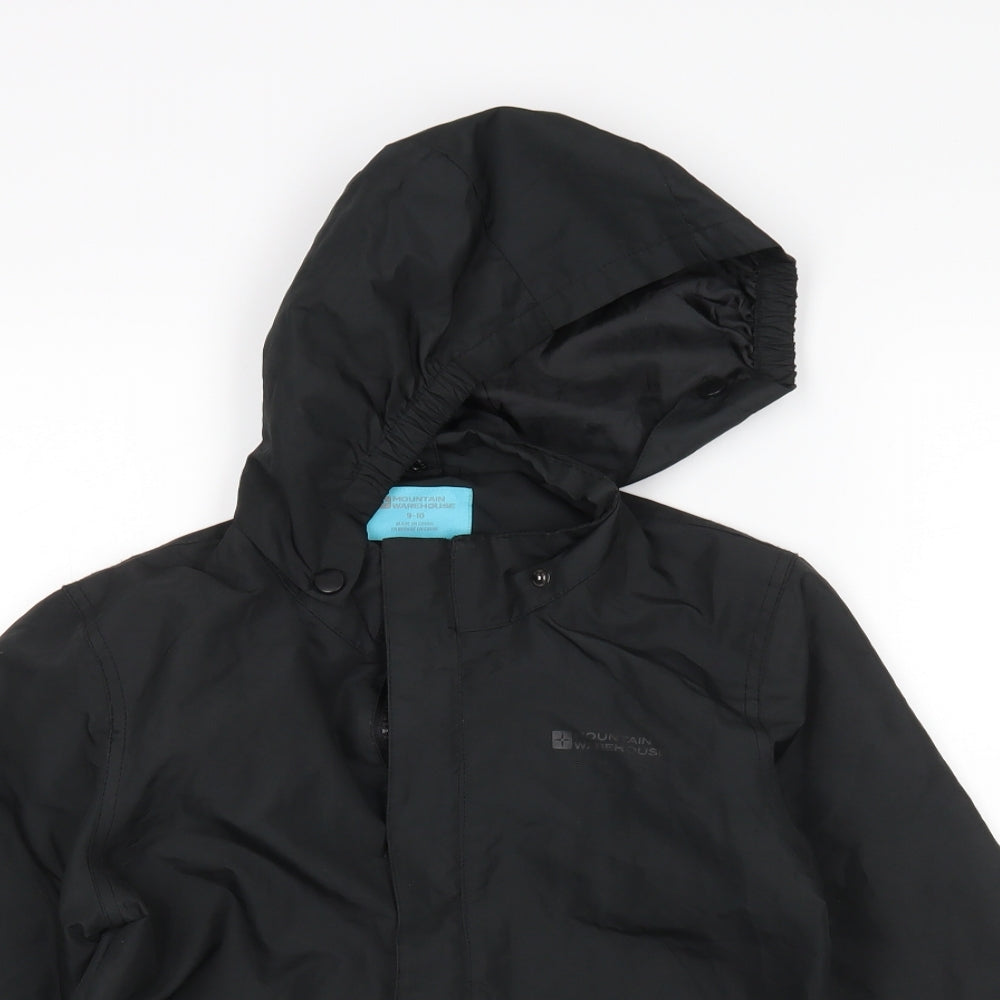 Mountain Warehouse Boys Black   Rain Coat Coat Size 9-10 Years