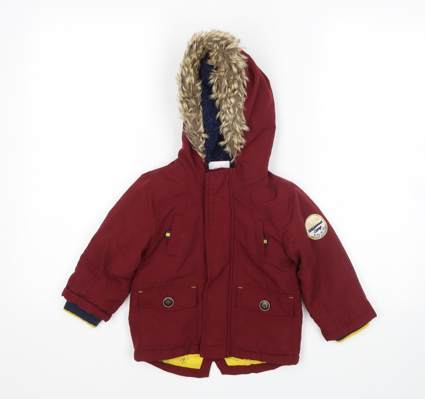 Matalan Baby Red   Parka Coat Size 12-18 Months