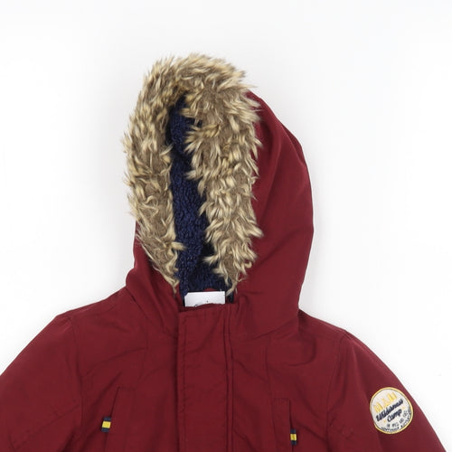 Matalan Baby Red   Parka Coat Size 12-18 Months