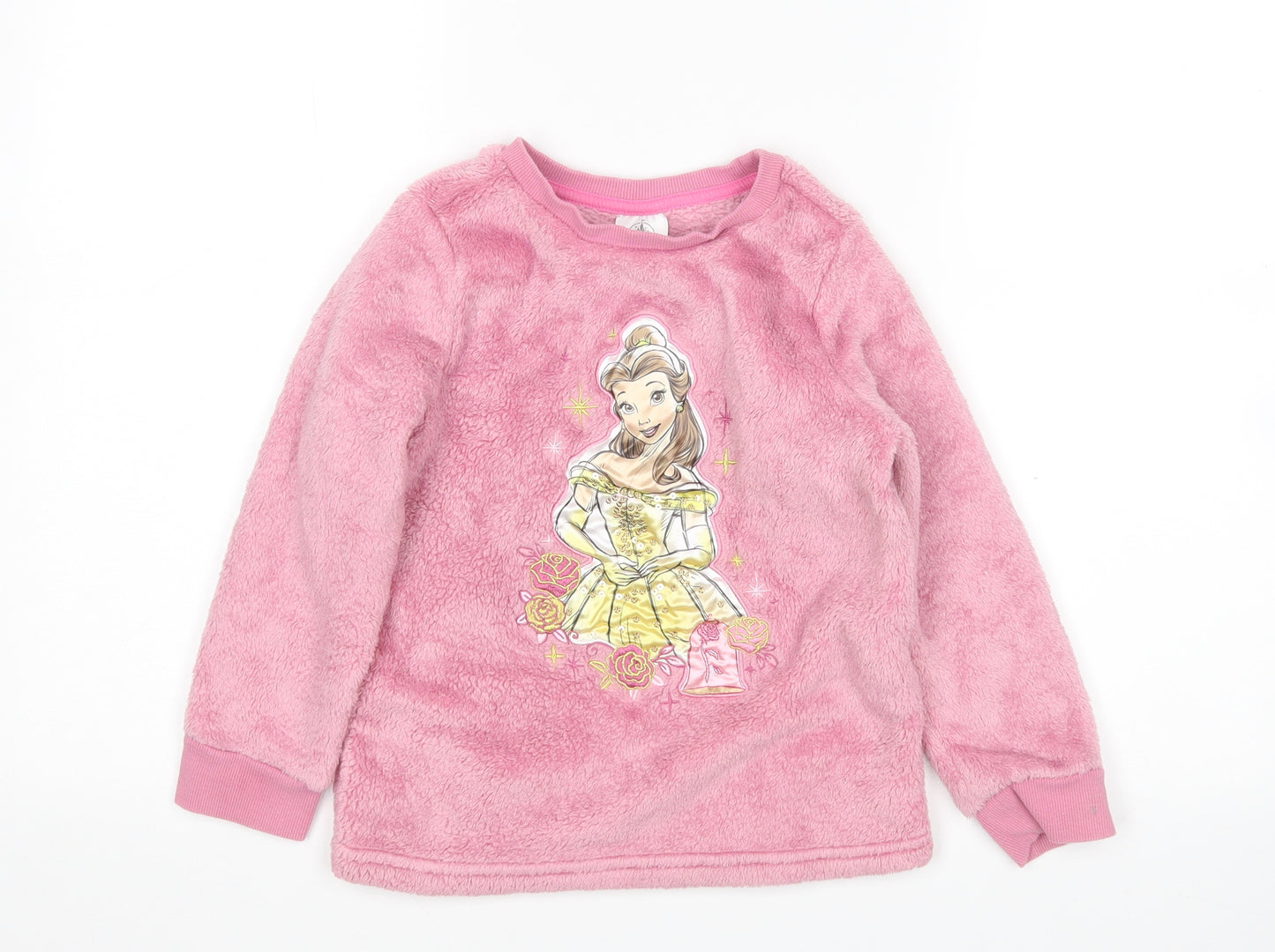 Disney Girls Pink   Top Pyjama Top Size 5-6 Years  - Beauty and the Beast