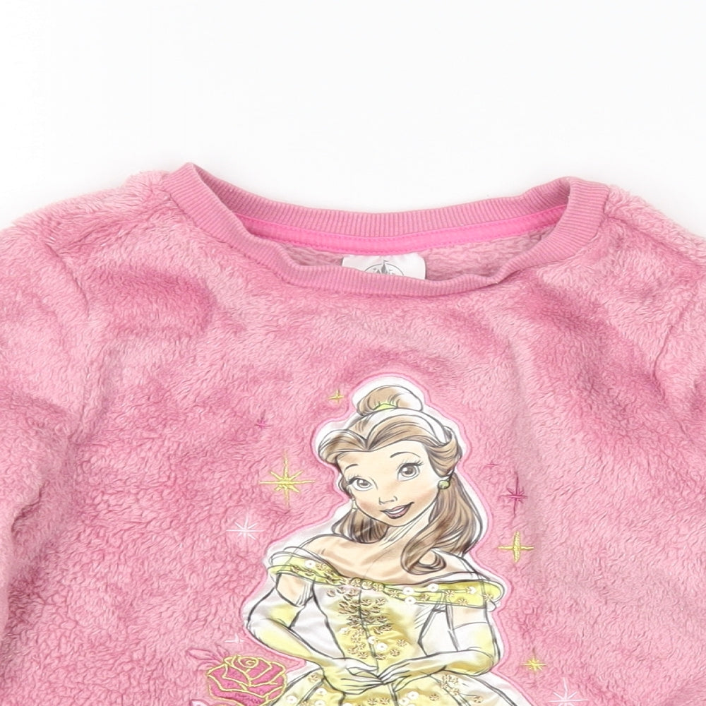 Disney Girls Pink   Top Pyjama Top Size 5-6 Years  - Beauty and the Beast