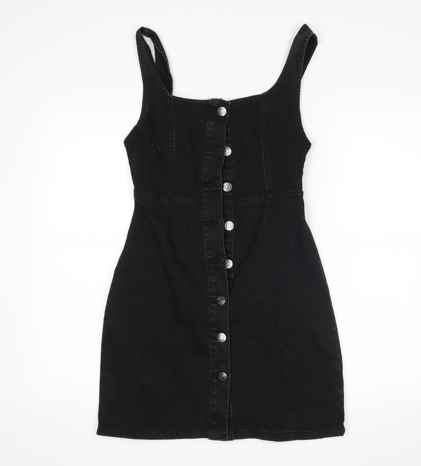 Denim Co Womens Black   Pinafore/Dungaree Dress  Size 8