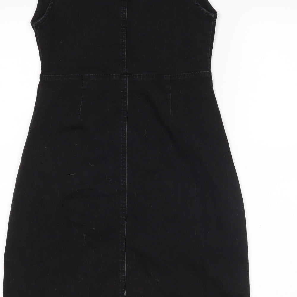 Denim Co Womens Black   Pinafore/Dungaree Dress  Size 8