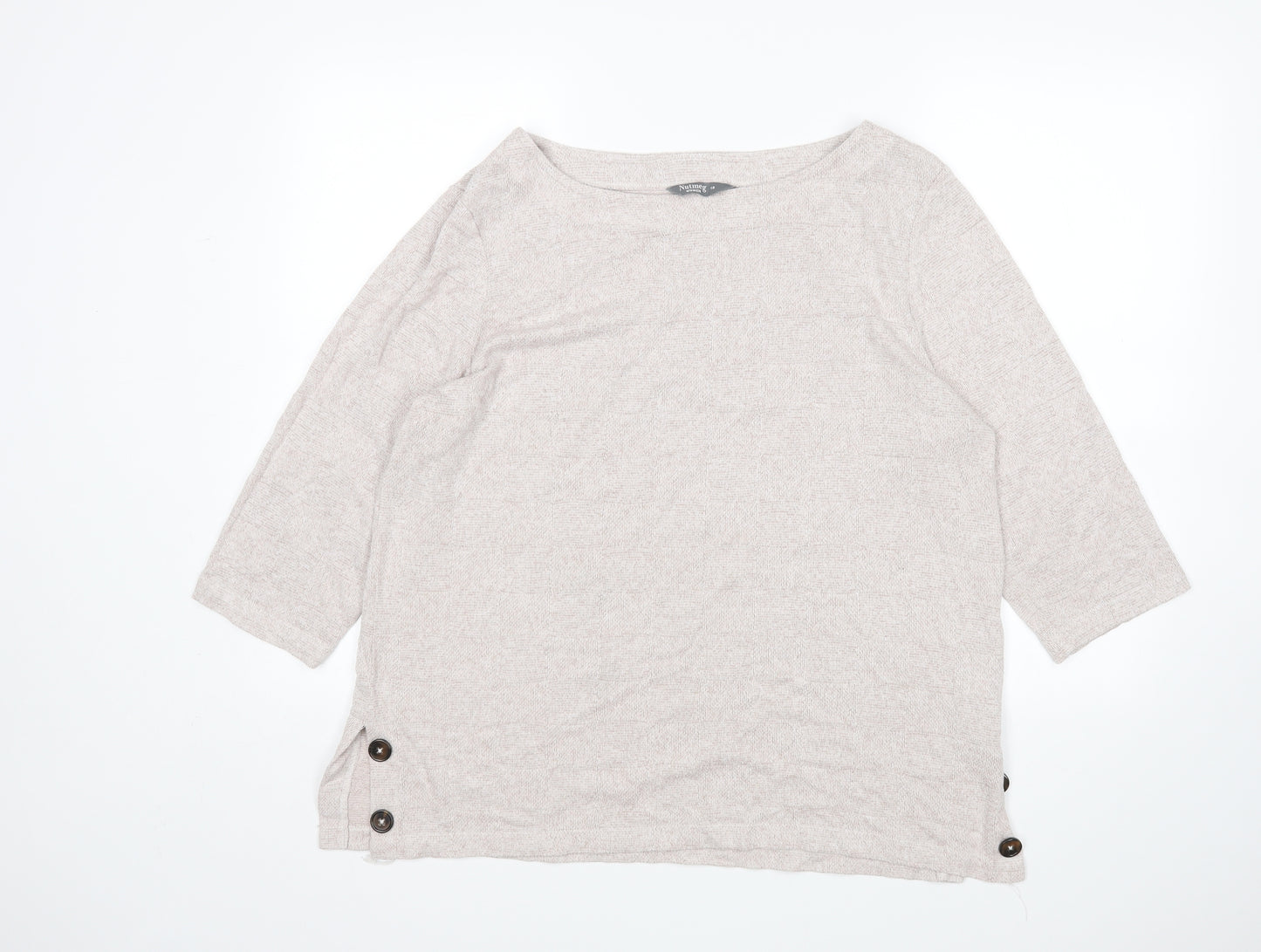 Nutmeg Womens Beige   Pullover Jumper Size 18