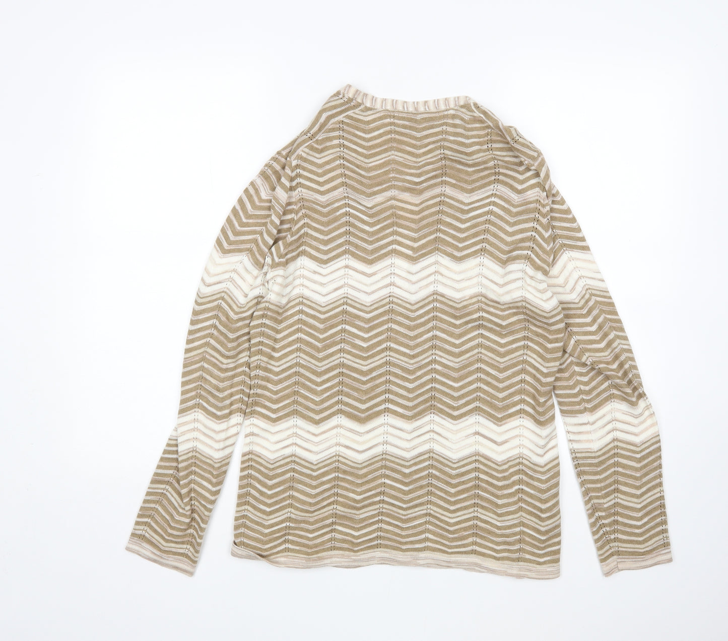 Viyella Womens Multicoloured Striped  Cardigan Jumper Size L