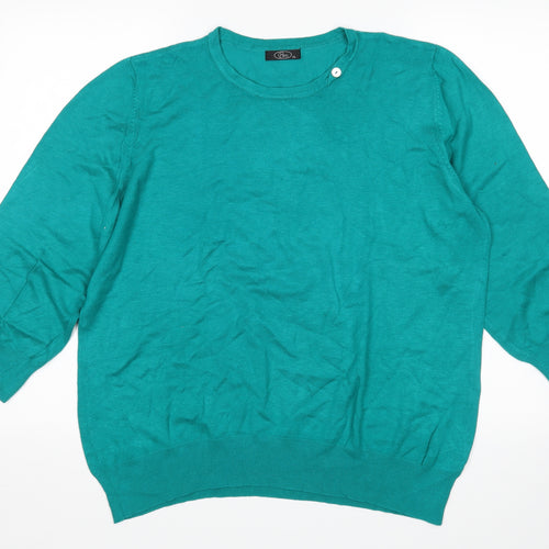 BM Womens Green   Pullover Jumper Size XL