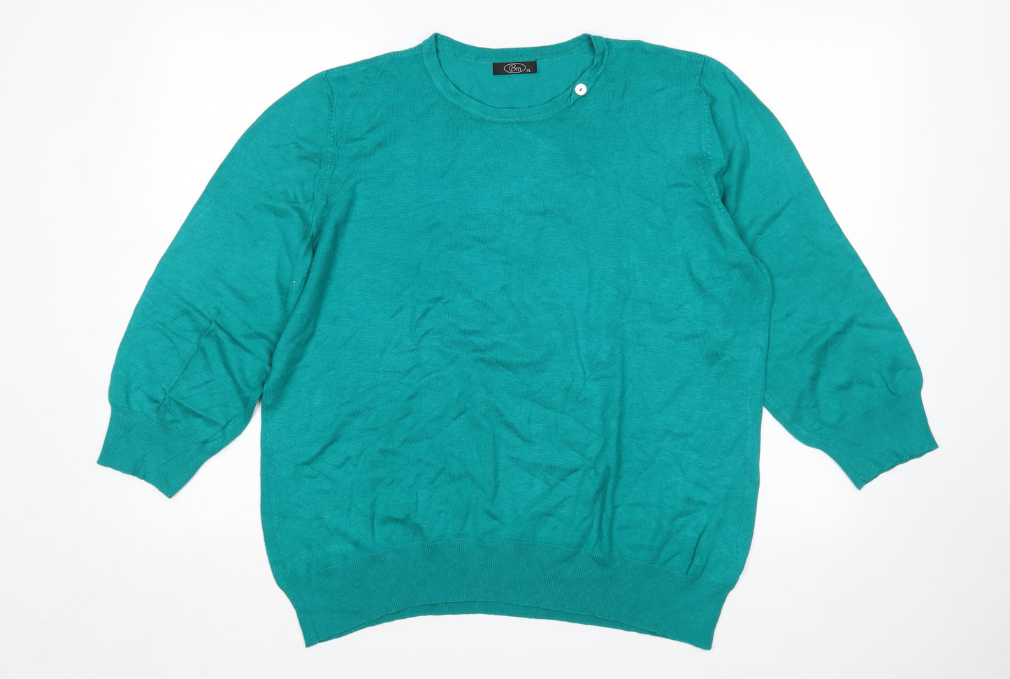 BM Womens Green   Pullover Jumper Size XL
