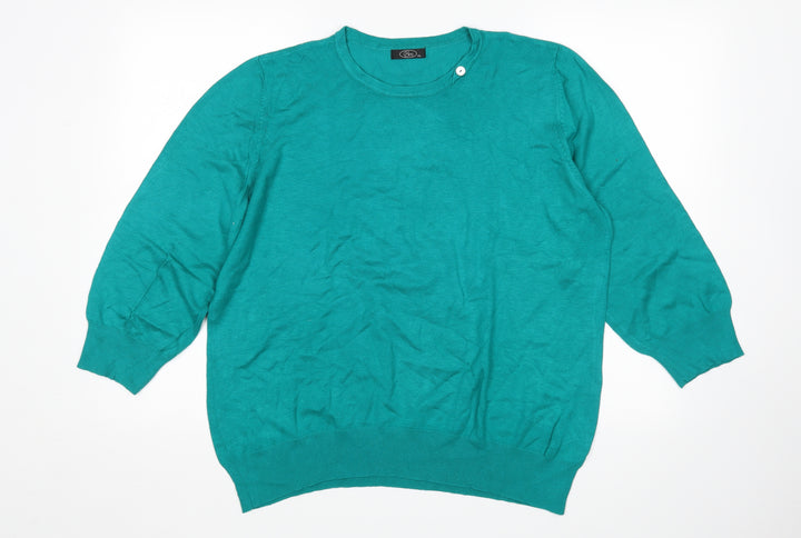 BM Womens Green   Pullover Jumper Size XL