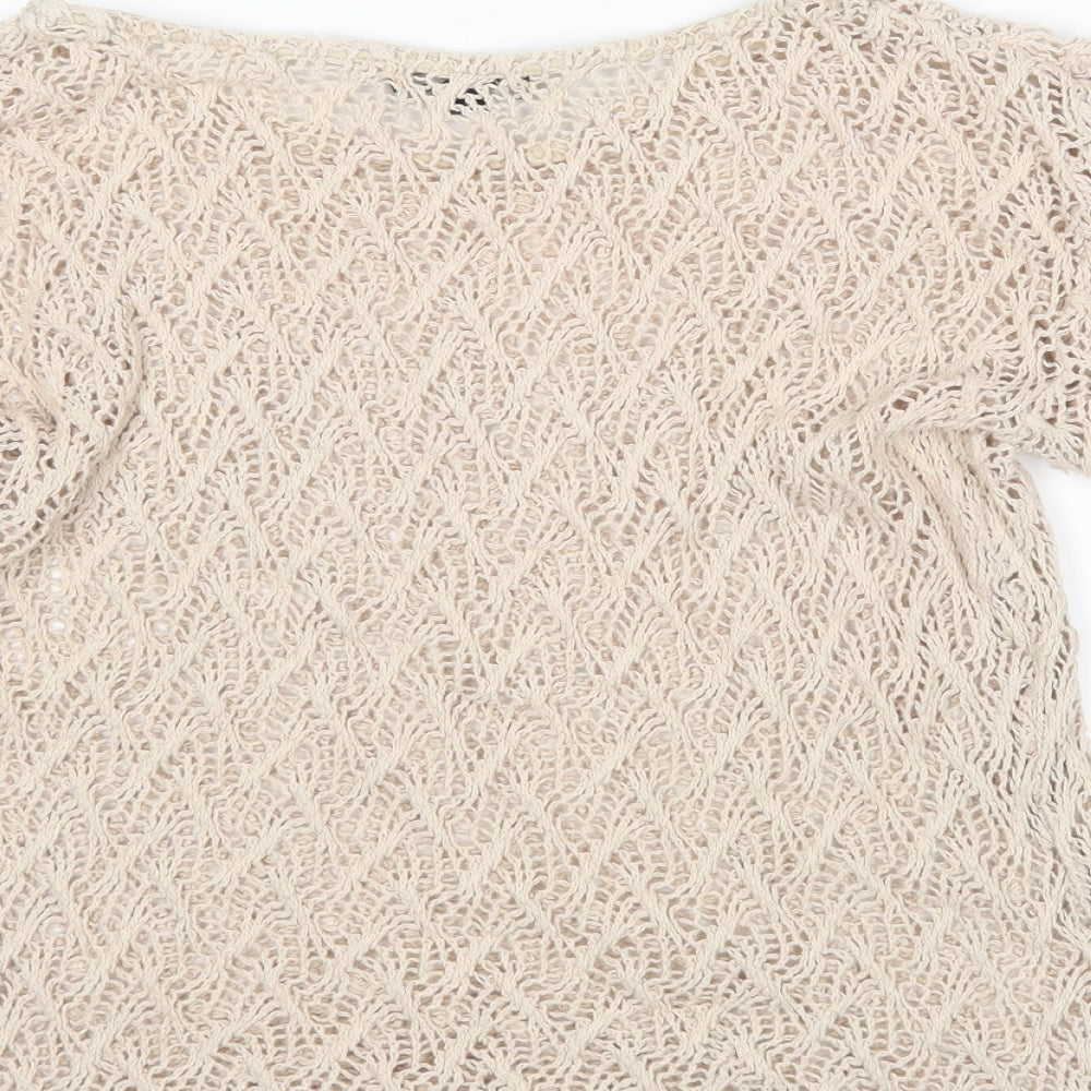 Glamourous Womens Beige   Pullover Jumper Size 14