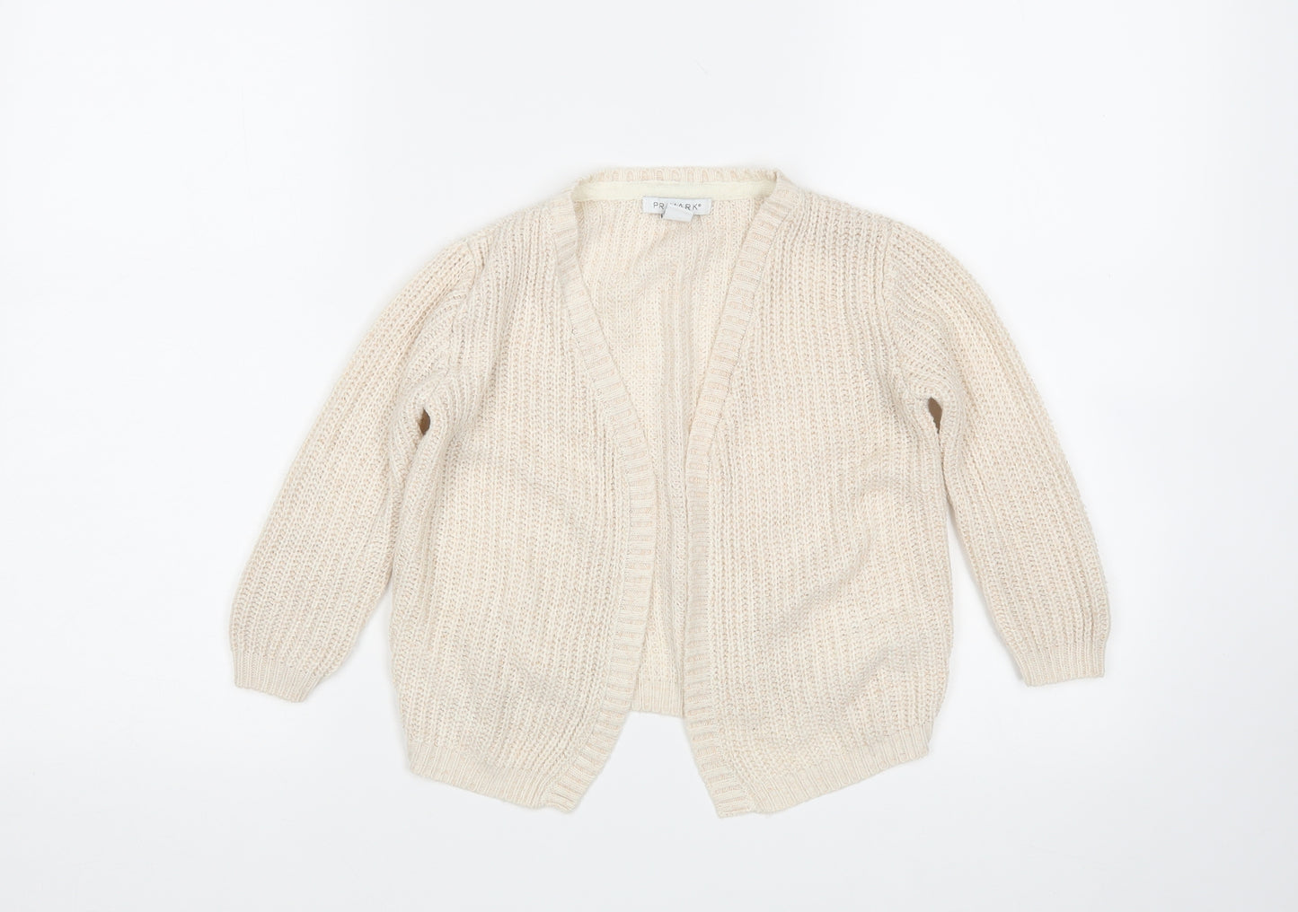 Primark Girls Beige   Cardigan Jumper Size 4-5 Years