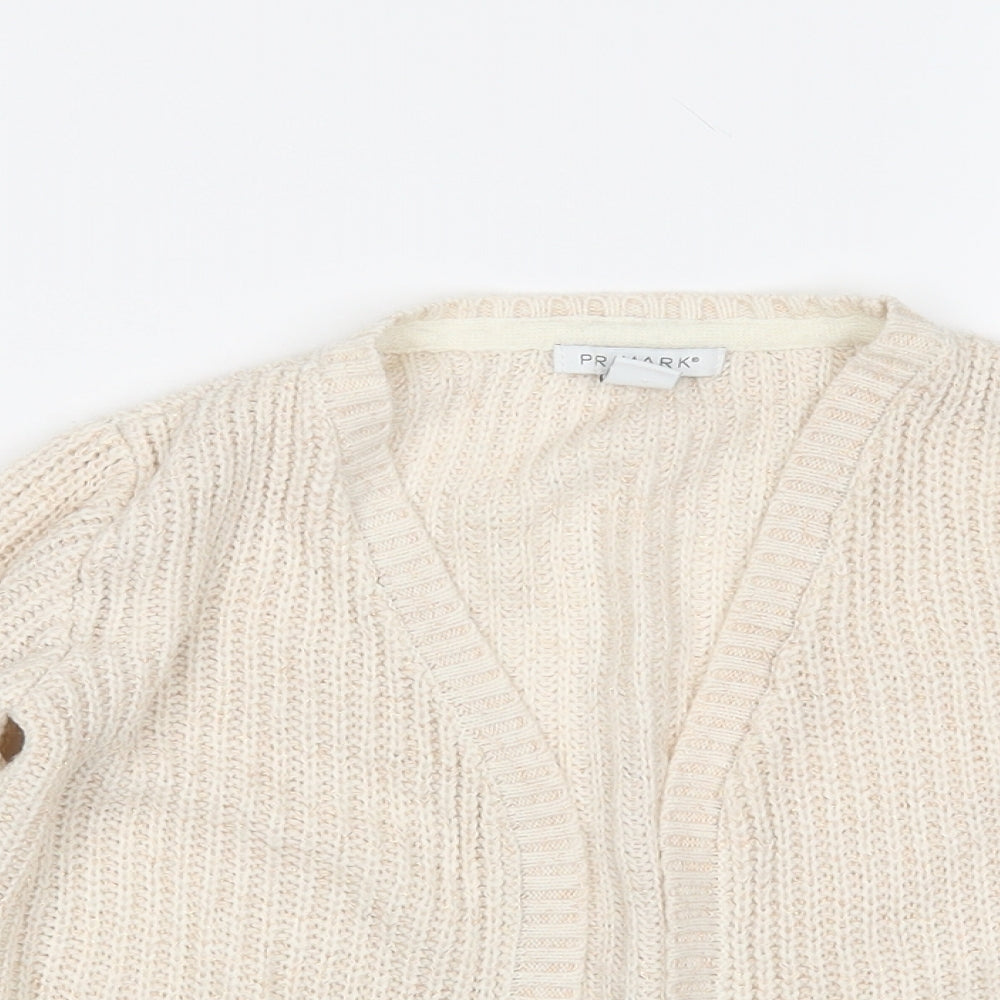 Primark Girls Beige   Cardigan Jumper Size 4-5 Years