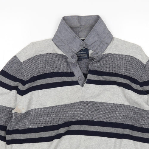 BHS Mens Multicoloured Striped  Pullover Jumper Size M