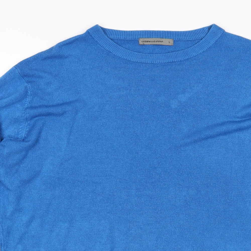 Cedar Wood State Womens Blue   Pullover Jumper Size L