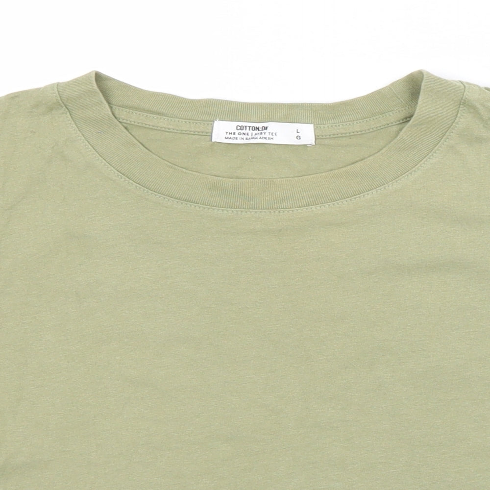 Preworn Womens Green   Cropped T-Shirt Size L