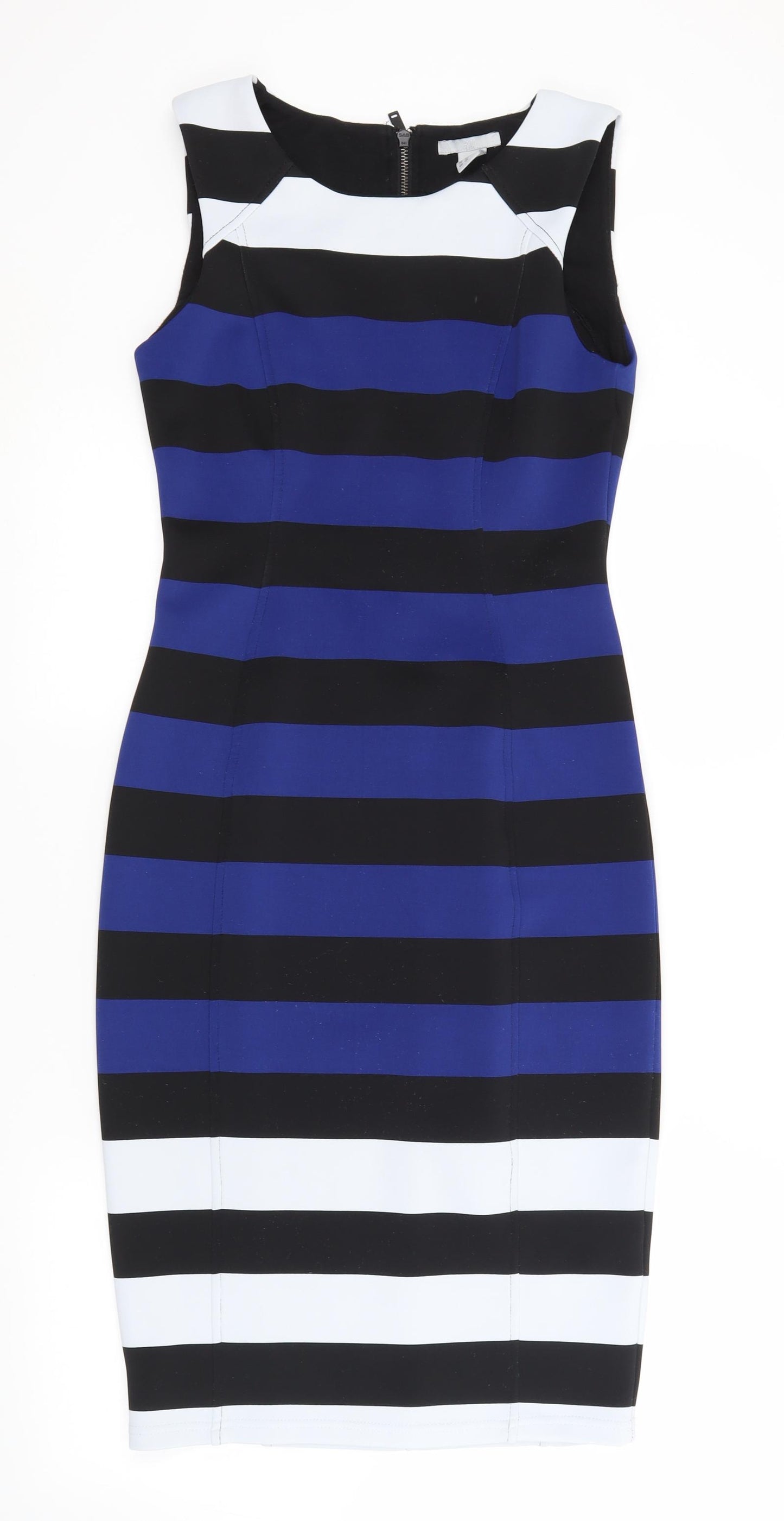 H&M Womens Multicoloured Striped  Pencil Dress  Size S