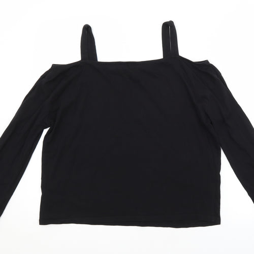 New Look Womens Black   Cropped T-Shirt Size 12