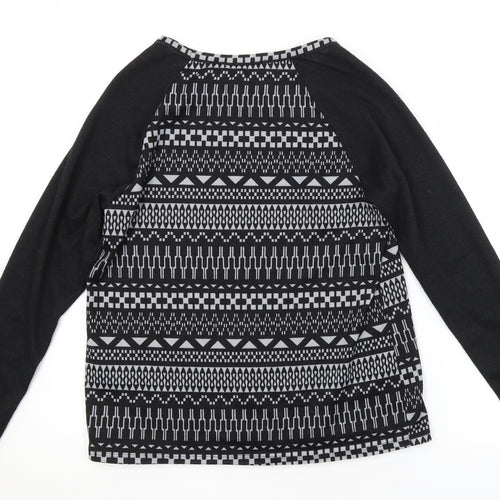Atmosphere Womens Black Argyle/Diamond  Pullover Jumper Size 12
