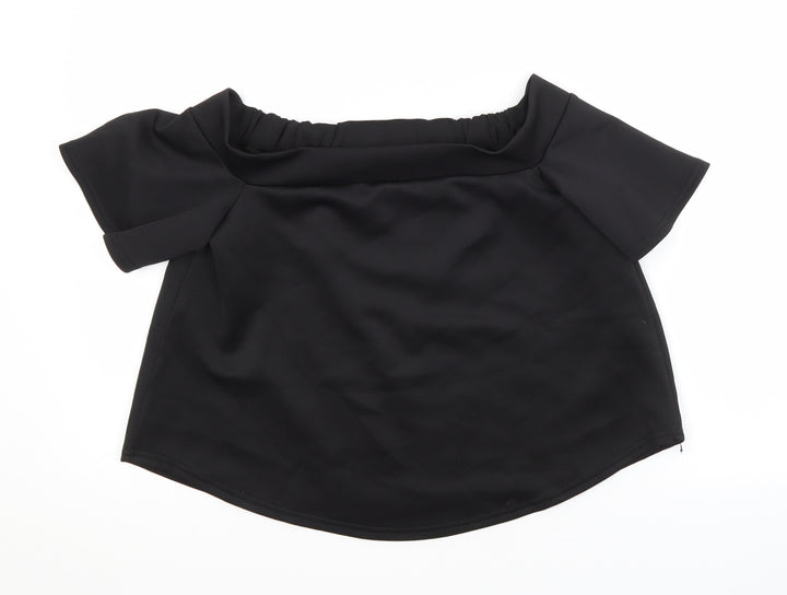 Boohoo Womens Black   Basic Blouse Size 6