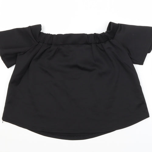 Boohoo Womens Black   Basic Blouse Size 6