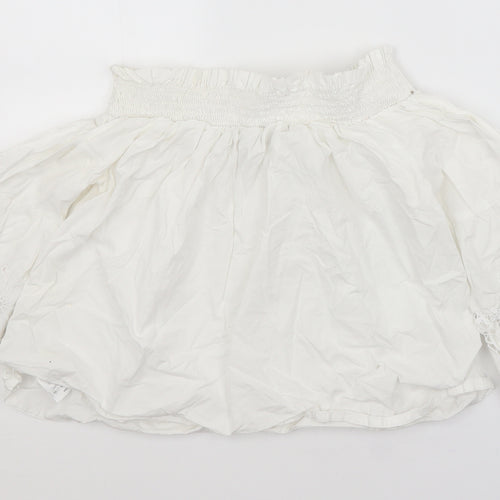 New Look Womens White Floral  Basic Blouse Size 8