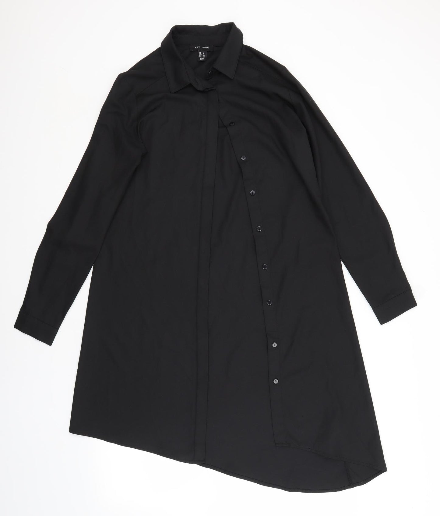 New Look Womens Black   Shirt Dress  Size 8