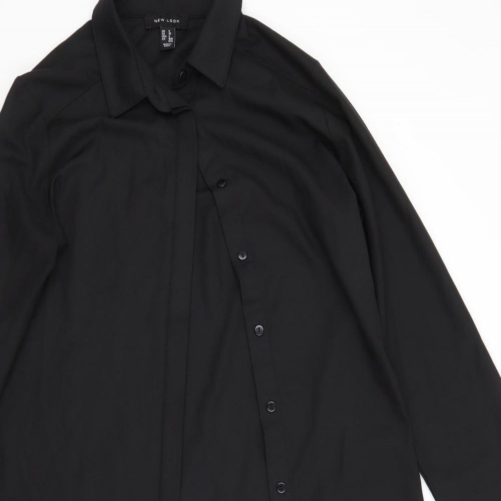 New Look Womens Black   Shirt Dress  Size 8