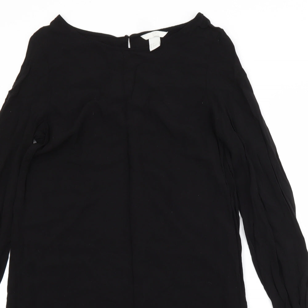 H&M Womens Black   T-Shirt Dress  Size 6