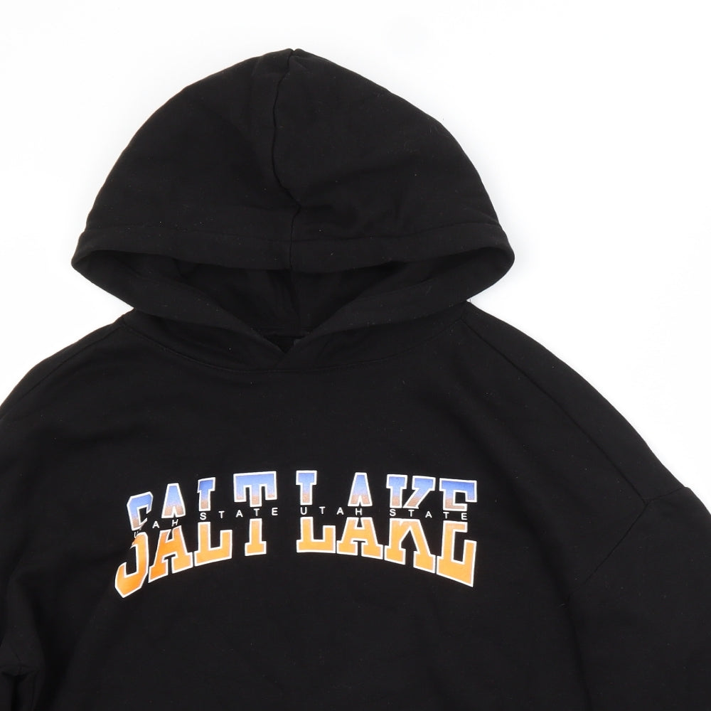 H&M Womens Black   Pullover Hoodie Size S