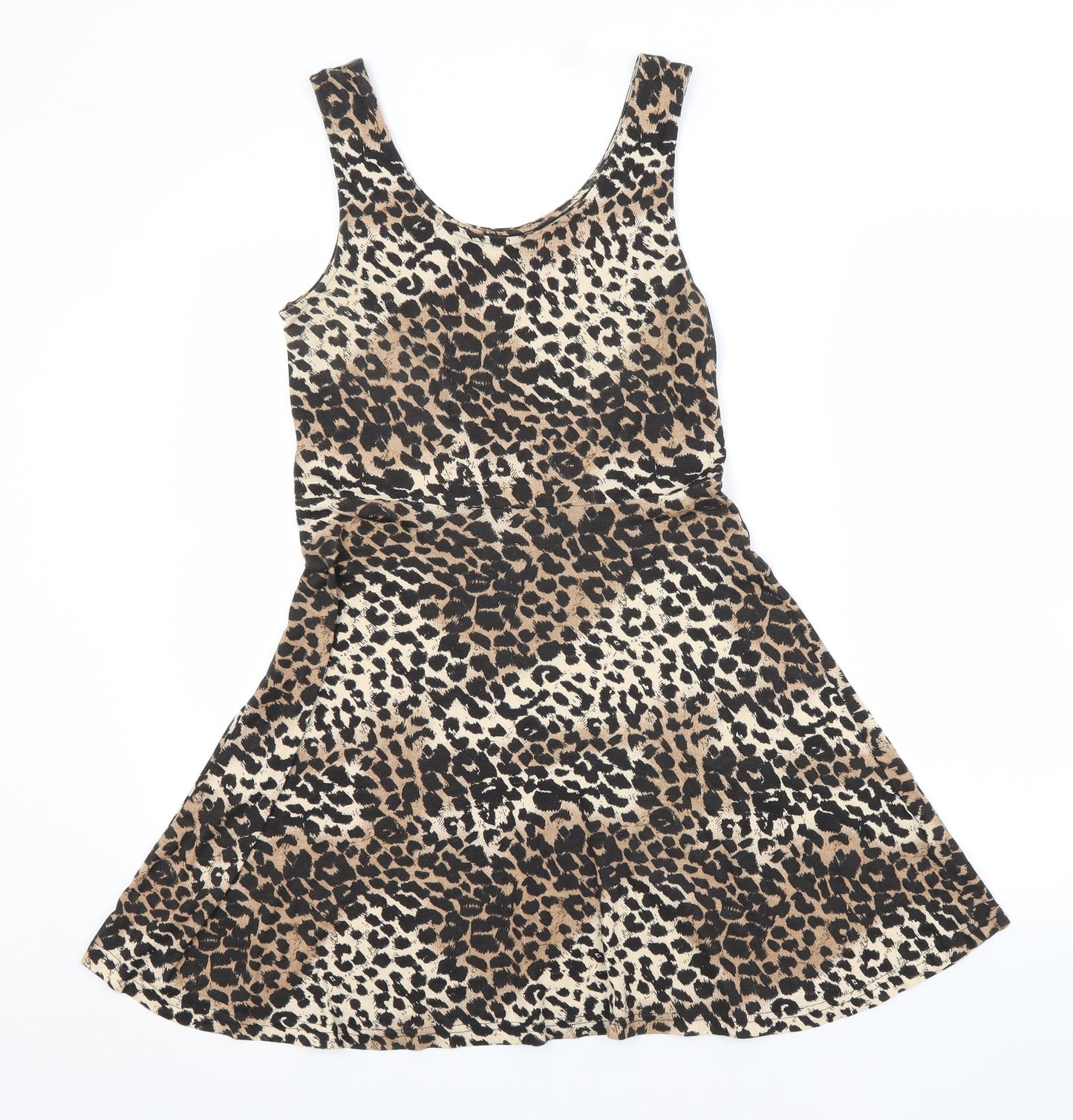 Atmosphere Womens Brown Animal Print  A-Line  Size 10