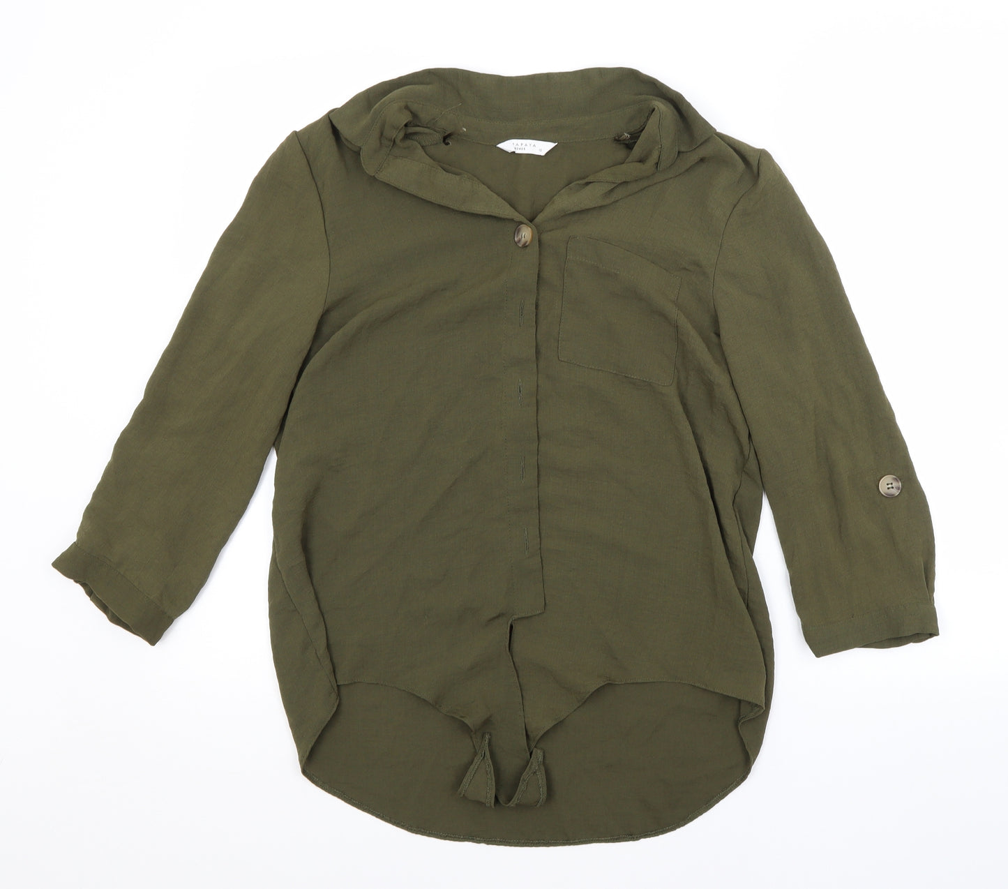 Papaya Womens Green   Basic Button-Up Size 10