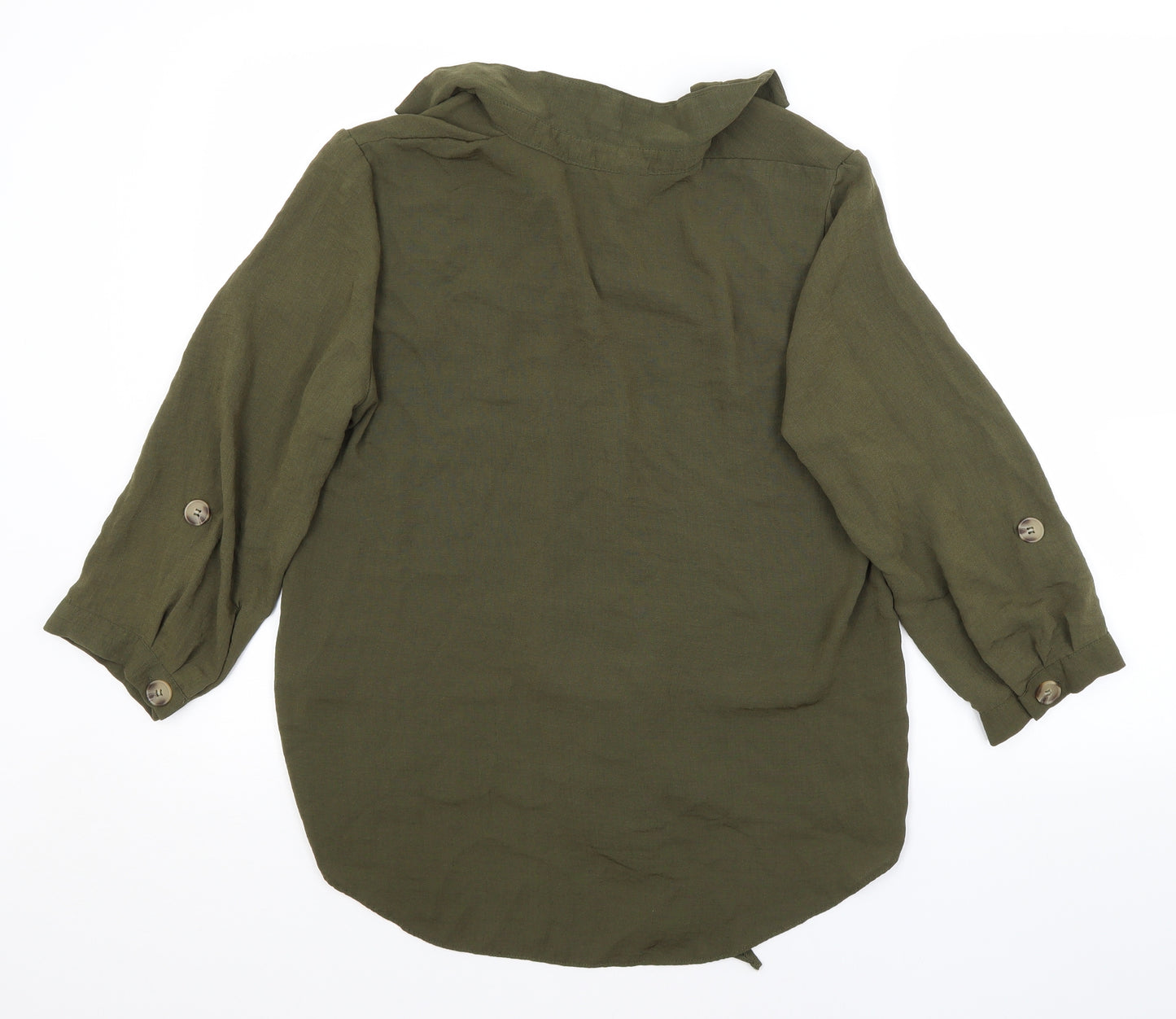 Papaya Womens Green   Basic Button-Up Size 10